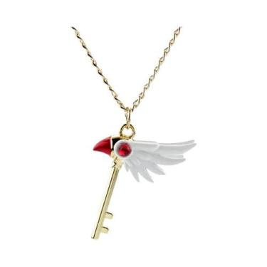 Imagem de Colar Choker, Chaveiro, Pingente Clow Charm E Varinha KINOMOTO Do Anim