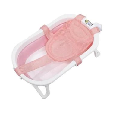 Imagem de Rede De Banho Ajustável Antiderrapante Para Bebês, Almofada De Banheir