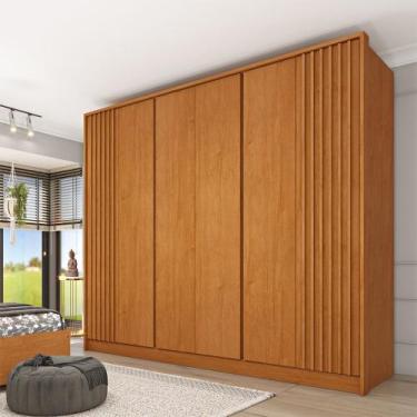 Imagem de Guarda Roupa com 6 Portas Barcelona Ripado Tcil, CINAMOMO