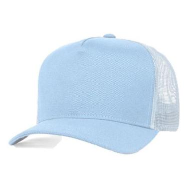 Imagem de Kit 10 Bonés Trucker Redinha Tela Aba Curva Cor:Azul CelesteTamanho:Ún