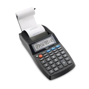 Imagem de Calculadora de Mesa Compacta Com Bobina 12 Dígitos Ma-5111 Preta - Elg