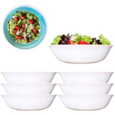 Imagem de 6 Tigelas Saladeira Bowl Grande Cumbuca em Melamina Verde 800ml - Fx