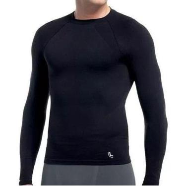 Imagem de Camiseta Térmica Lupo Manga Longa Proteção Uv +50, Preto, GG, Masculin