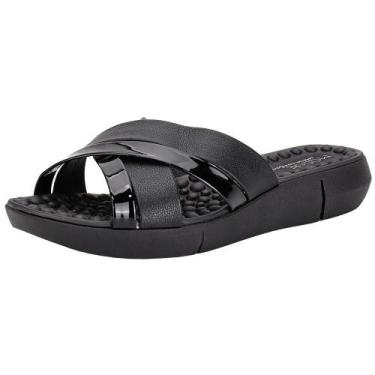 Imagem de Tamanco feminino flat modare 7142144, Preto, 38