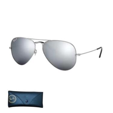Imagem de Óculos De Sol Masculino Ray Ban Aviator Mirror RB3025 019W3 5814