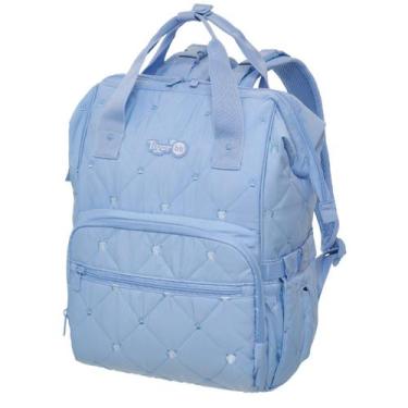 Imagem de Mochila Maternidade Tigor T Tigre Comfy Matelassê Azul Bebê Menino Bol