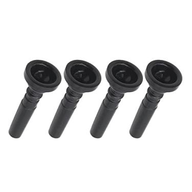 Imagem de YIJU 4 bocais de trompete de instrumento musical para peças de trompete, acessórios pretos