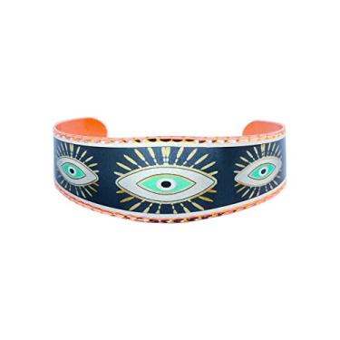Imagem de FRONT LINE JEWELRY Pulseiras nativas americanas de punho aberto feitas de cobre sólido 99,9% puro com uma caixa de presente; mostre designs cativantes de animais/frida/sasquatch/caveira mais, 6.20