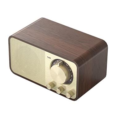 Imagem de Alto-falante JY-66 Wooden Wireless BT5.0 Caixa de som Retro Classic Super Bass Subwoofer Rádio FM Suporte TF U Disk AUX IN Reprodução de música Brown