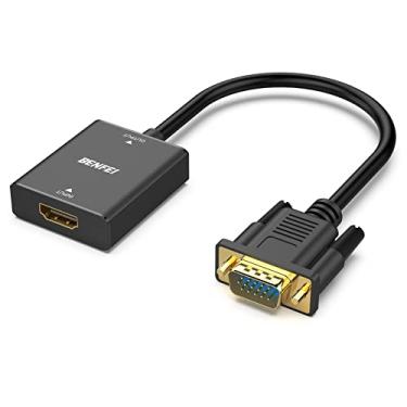 Imagem de Adaptador HDMI para VGA, BENFEI HDMI para VGA (fêmea para macho) com entrada de áudio de 3,5 mm compatível com TV Stick, computador, desktop, laptop, PC, monitor, projetor, Raspberry Pi, Roku, Xbox