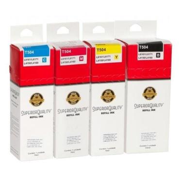 Imagem de Kit 4 Tinta T544 544 Para Epson L3150 L3110 L5190