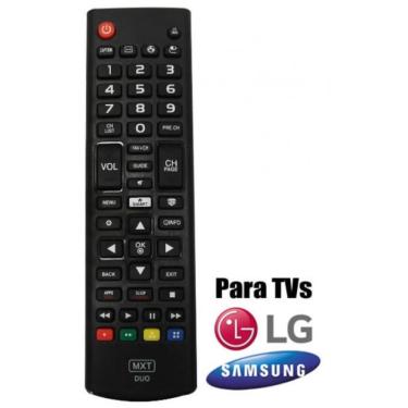 Imagem de Controle Remoto para Smart Tv Marcas Lg e Samsung Modelo 1318 Duo