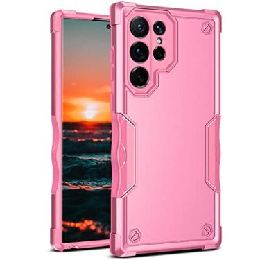 Imagem de Capa de celular ultrafina à prova de choque para Samsung Galaxy S22 Ultra S21 FE S22 Plus A12 A22 A33 A73 A53 Capa resistente e resistente, rosa, para Samsung A03S CRED