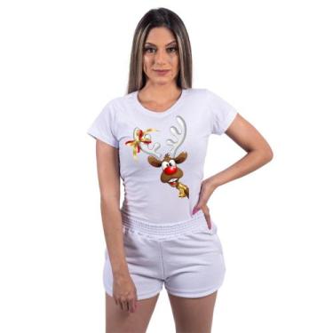 Imagem de Camiseta Feminina Baby Look Natal Varias Estampas Personalizadas Blusa