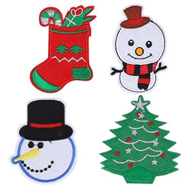 Imagem de DIY Christmas Patches, Christmas Patches, Papai Noel Boneco de neve para roupas de Natal Jean