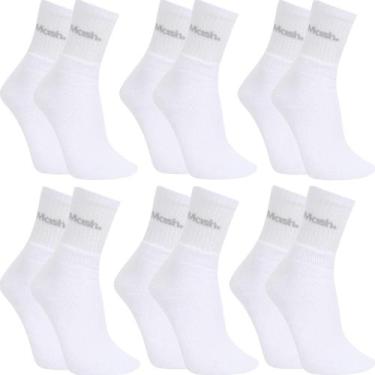 Imagem de Kit 6 Pares Meias Mash Cano Médio Curto Esportiva Academia Algodão , B
