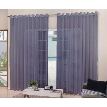 Imagem de Cortina Voal Luxo 8mx2,8m Sem Forro Pra Varao Sala Ou Quarto - Chrisne