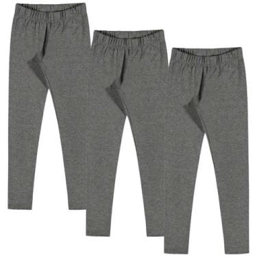 Imagem de Kit 3 Legging Infantil Flanelada Super Quentinha Elástico no Cós Malwe