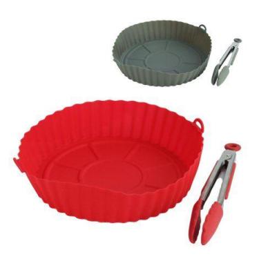 Imagem de Forma Fritadeira Silicone Redonda com Pegador 18cm - clink