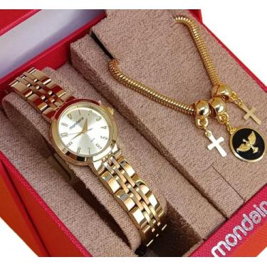 Imagem de Relógio Mondaine Feminino Original Dourado À Prova D'Água com NF Pulse
