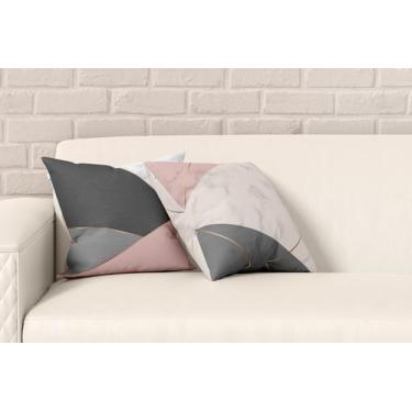 Imagem de kit 2 almofadas com enchimento Marble Triangulos - Core Decore