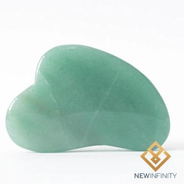 Imagem de Gua Sha Massageador Facial Quartzo Verde Pedra Natural - Infinity, Ver
