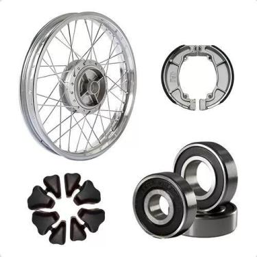 Imagem de Roda Traseira Completa Patim Bucha Rola Titan 150 2004/2008 - Pro Tork