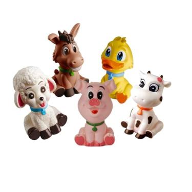 Imagem de Kit de Mordedor para Bebê de Animais da Fazenda