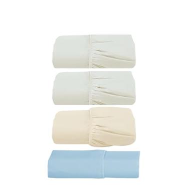 Imagem de Lençol com Elástico Algodão Egípcio 300 Fios- Solteiro/Casal/Queen/King - Avulso ou Kit - Hipoalergênico não faz bolinhas (Suave, Solteiro Kit 4un)