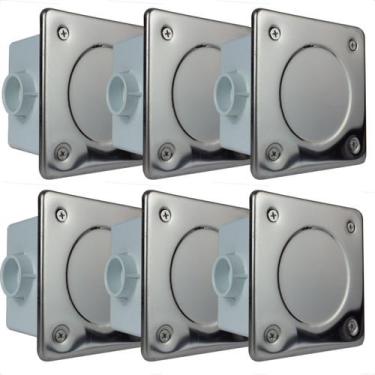 Imagem de 6 Caixas De Passagem Tampa Inox Para Piscinas - Hidralux