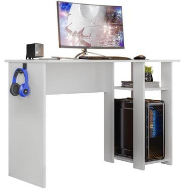 Imagem de Mesa Gamer Slim PLLA - Peternella, Branco