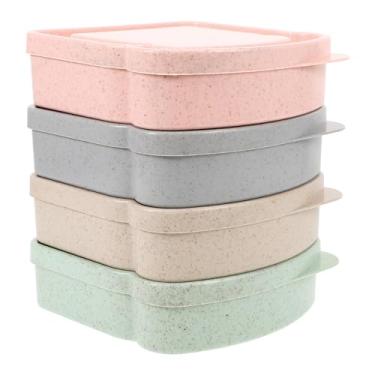 Imagem de DOITOOL Recipientes Para Sanduíche, Caixas Reutilizáveis Com Tampa, Formato De Torrada, Caixa Pão, Alimentos Bolo, Frutas, Almoço, Micro-Ondas, Lavável Na Máquina Lavar Louça