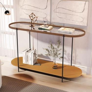 Imagem de Aparador Alamanda com Espelho Castanho/Nature/Preto - Jb Bechara, Marr