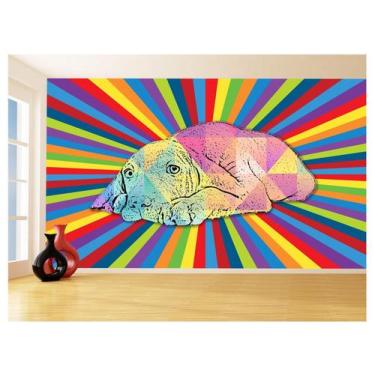 Imagem de Papel De Parede 3D Animais Pop Art Cachorro Pet 3,5M Pxa236 - Você Dec