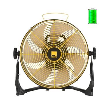 Imagem de Orison Ventilador de chão portátil operado por bateria de 30,5 cm, ventilador de piso de alta velocidade, ventilador sem fio para acampamento, viagens, barracas, furacões