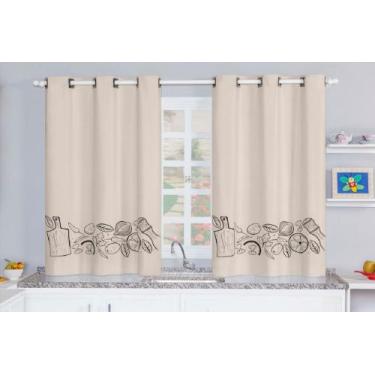 Imagem de Cortina Blackout de Cozinha Estampada 2,20(Larg) X 1,30(Alt) - Vagalum
