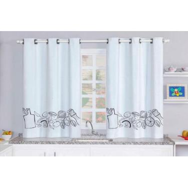 Imagem de Cortina Blackout de Cozinha Estampada 2,20(Larg) X 1,30(Alt) - Vagalum
