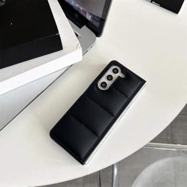 Imagem de Capa protetora traseira com capuz e jaqueta de plumas para Samsung Galaxy Z Flip 6, 5, 4 e 5G, preta, para Samsung Galaxy Z Fold6