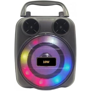 Imagem de Caixa de Som Bluetooth Com Led 10W (PRETO COM AZUL)