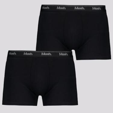 Imagem de Kit 2 Cuecas Boxer Mash Cotton Preta, M