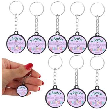 Imagem de 20 Chaveiros Senhor te Abençoe Lembrancinha Evangelica Jesus - Tudo em