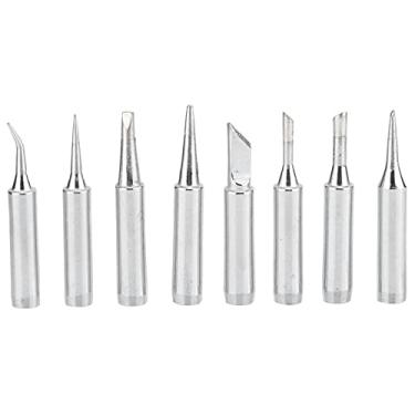 Imagem de 8 peças de pontas de solda de cobre cabeça de substituição prata acessórios para estação de soldagem