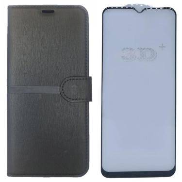 Imagem de Kit Capa Carteira Compatível Com Samsung A34 + Película 3D
