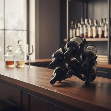 Imagem de Adega Para Vinhos 6 Garrafas. Suporte Para Bancada Ou Mesa - IGLIZ MOB