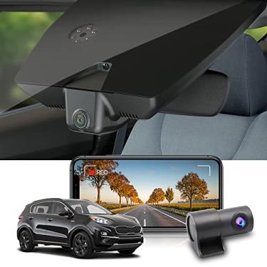 Imagem de Fitcamx Frontal 2K+Traseira 1080P Dash Cam para Kia Sportage 2017-2022 (Part No#D9000), OEM Estilo, Dual HD Vídeo, WiFi & APP, Loop Gravação e Gravidade Sensor, Plug & Play, 64GB Cartão