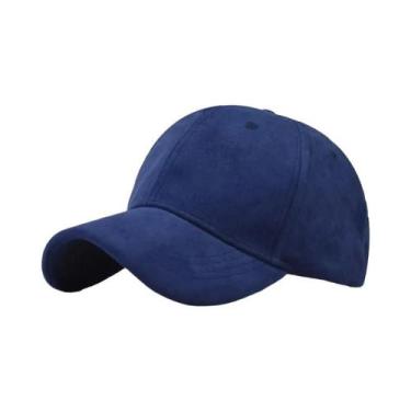 Imagem de Boné Snapback Unissex de Camurça - Chapéu Hip Hop para Outono, Marinha