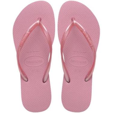 Imagem de Chinelo Havaianas Feminino SLIM 37/38 Rosa Chiffon (PAR)