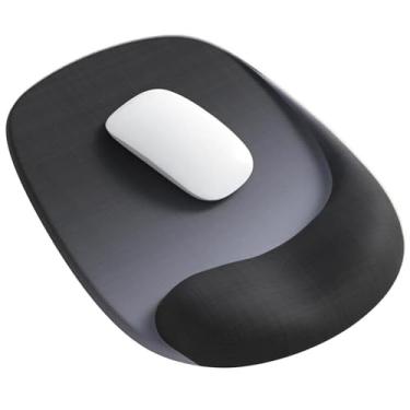 Imagem de KUTAKTO Mouse pad ergonômico, protetor de pulso científico preenchido com gel, tecido de lycra para escritório e jogos eficientes, base antiderrapante adequada para todas as mesas (preto gradiente)