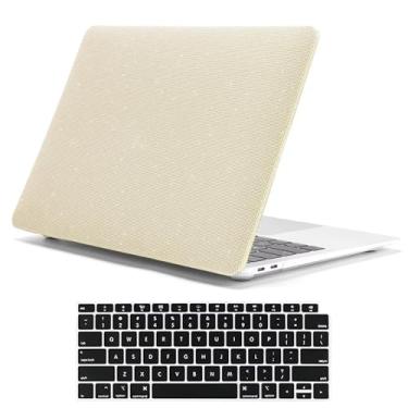 Imagem de iNOTOGG Compatível com MacBook Pro 13 polegadas 2022-2016, A2338 M1 M2/A2289/A2251/A2159/A1989/A1706 com Touch Bar e Touch ID, capa protetora de plástico rígido brilhante com capa de teclado, branco