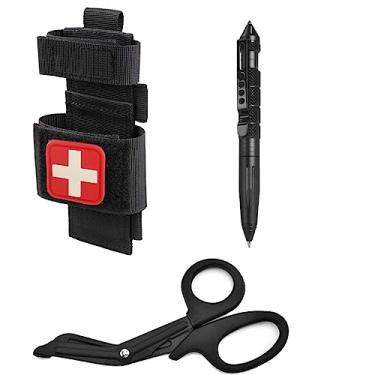 Imagem de Ifak Kit de recarga médica, tesoura de trauma, bolsa de torniquete Molle, kit de primeiros socorros para serviço tático (preto)